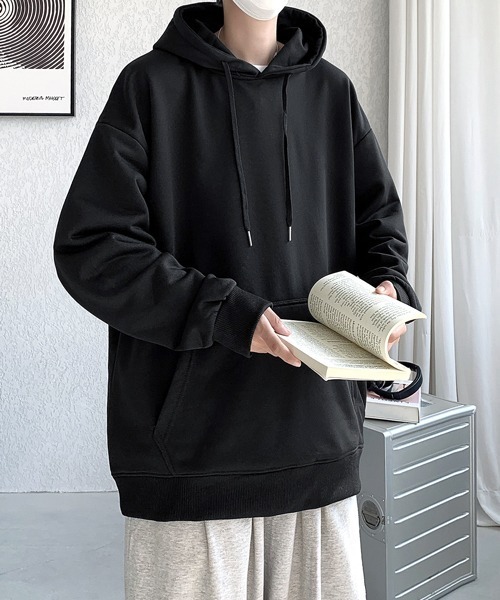 EFFECTION(エフェクション)の「【FVLMEN】basic sweat pullover hoodie/ベーシック スウェット プルオーバー フーディー(パーカー・メンズ・ブラック/グレー/チャコールグレー/ネイビー/パープル/ホワイト・MEDIUM/LARGE/X-LARGE)」の19枚目の写真