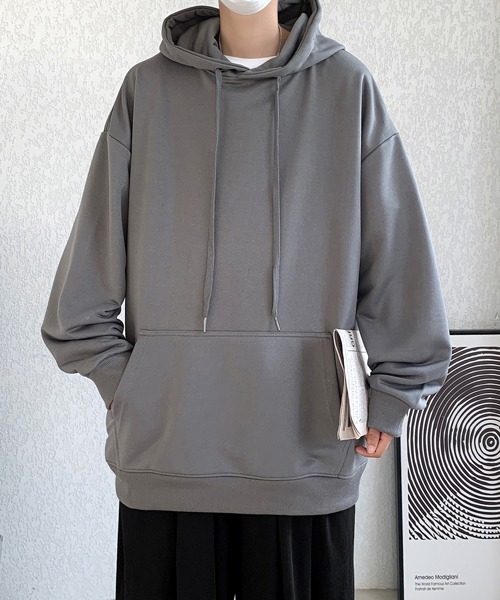 EFFECTION(エフェクション)の「【FVLMEN】basic sweat pullover hoodie/ベーシック スウェット プルオーバー フーディー(パーカー・メンズ・ブラック/グレー/チャコールグレー/ネイビー/パープル/ホワイト・MEDIUM/LARGE/X-LARGE)」の22枚目の写真