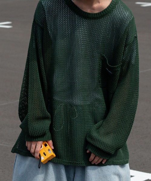 セール】ルーズメッシュニットプルオーバー（ニット/セーター