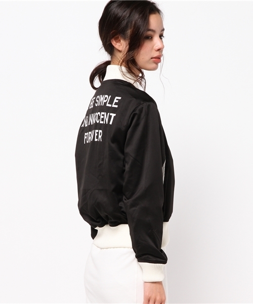 MOUSSY（マウジー）の「VITAGE SPORTS JK（その他アウター・レディース・ブラック/カーキ系・2/1）」の4枚目の写真