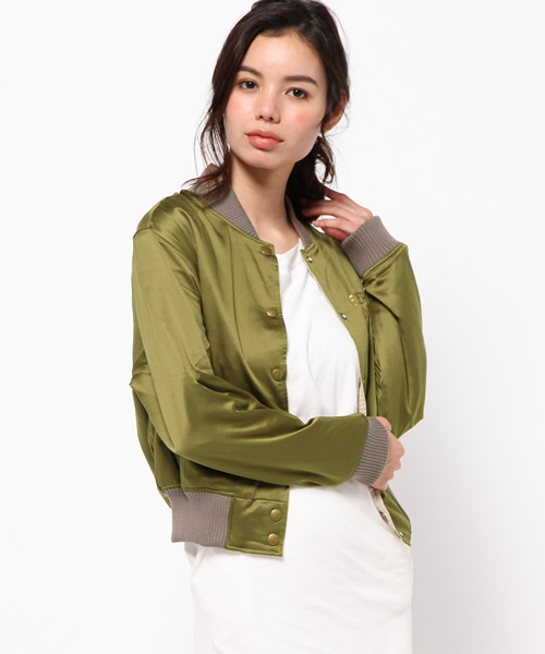 MOUSSY（マウジー）の「VITAGE SPORTS JK（その他アウター・レディース・ブラック/カーキ系・2/1）」の10枚目の写真