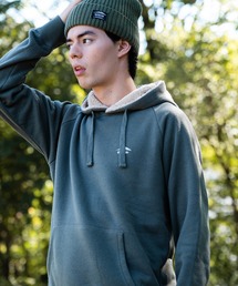 【OUTDOOR PRODUCTS/アウトドアプロダクツ】身頃ボア　ワンポイントブランドロゴ　プルオーバーパーカー