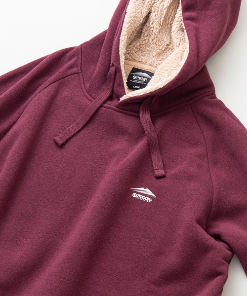 OUTDOOR PRODUCTS（アウトドアプロダクツ）の「【OUTDOOR PRODUCTS/アウトドアプロダクツ】身頃ボア　ワンポイントブランドロゴ　プルオーバーパーカー（パーカー・メンズ・ライトブラウン/オリーブ/ブラック/杢グレー/ワイン/アイボリー/ネイビー/ライトグリーン/ベージュ・LARGE/MEDIUM/X-LARGE）」の9枚目の写真