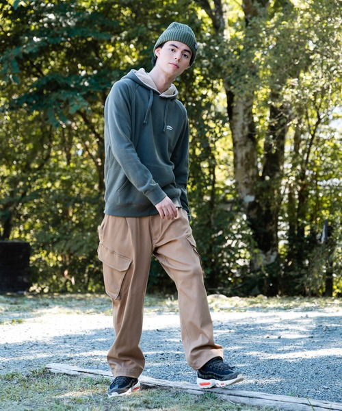 OUTDOOR PRODUCTS（アウトドアプロダクツ）の「【OUTDOOR PRODUCTS/アウトドアプロダクツ】身頃ボア　ワンポイントブランドロゴ　プルオーバーパーカー（パーカー・メンズ・ライトブラウン/オリーブ/ブラック/杢グレー/ワイン/アイボリー/ネイビー/ライトグリーン/ベージュ・LARGE/MEDIUM/X-LARGE）」の11枚目の写真