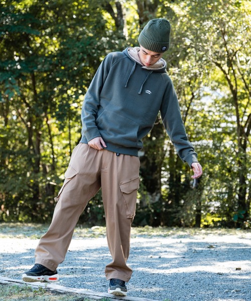 OUTDOOR PRODUCTS（アウトドアプロダクツ）の「【OUTDOOR PRODUCTS/アウトドアプロダクツ】身頃ボア　ワンポイントブランドロゴ　プルオーバーパーカー（パーカー・メンズ・ライトブラウン/オリーブ/ブラック/杢グレー/ワイン/アイボリー/ネイビー/ライトグリーン/ベージュ・LARGE/MEDIUM/X-LARGE）」の12枚目の写真