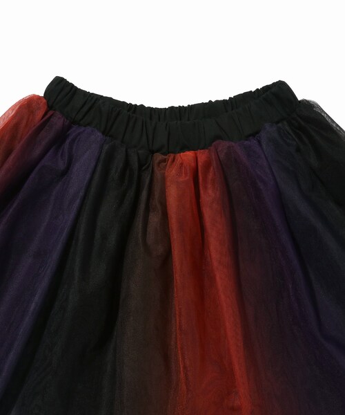 SHOO・LA・RUE（シューラルー）の「◆【100-130cm】チュールリバーシブルスカート（スカート・キッズ・オレンジ系その他5/ブラック・10/11/12/13）」の6枚目の写真