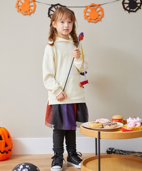 SHOO・LA・RUE（シューラルー）の「◆【100-130cm】チュールリバーシブルスカート（スカート・キッズ・オレンジ系その他5/ブラック・10/11/12/13）」の14枚目の写真