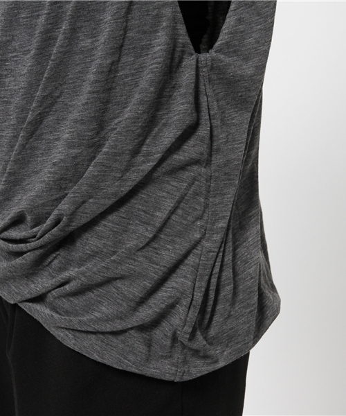 Sheta（シータ）の「シフォン天竺二重タンク（Tシャツ/カットソー・レディース・アイボリー/グレー・FREE）」の8枚目の写真