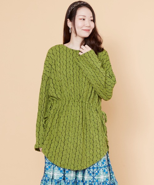 チャイハネ（チャイハネ）の「【チャイハネ】ピレッタトップス（その他トップス・レディース・レッド/ブルー/グリーン/ベージュ・FREE）」の3枚目の写真