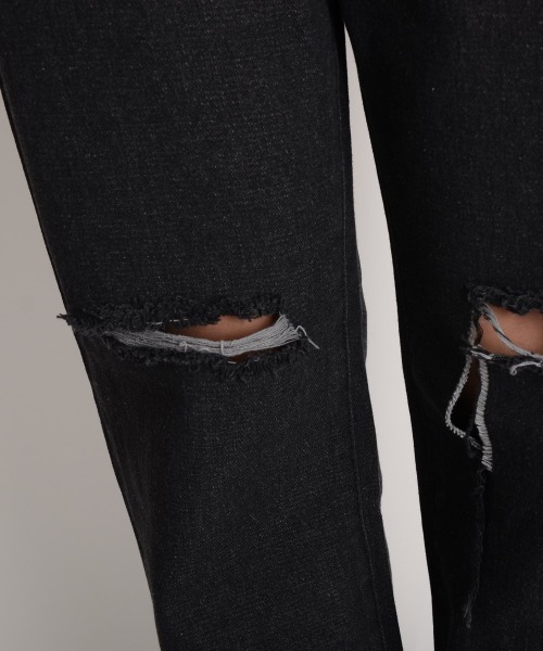 urge:(アージコロン )の「【URGE:】ハイウエスト ダメージ デニムパンツ(デニムパンツ・レディース・ブラック・SMALL/MEDIUM/LARGE/X-LARGE)」の14枚目の写真