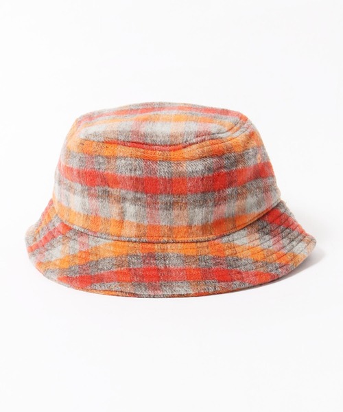 STUSSY(ステューシー)の「STUSSY/ステューシー Brushed Plaid Bucket Hat バケットハット(ハット・メンズ・パープル/レッド・LXL/SM)」の10枚目の写真