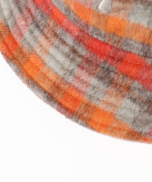 STUSSY(ステューシー)の「STUSSY/ステューシー Brushed Plaid Bucket Hat バケットハット(ハット・メンズ・パープル/レッド・LXL/SM)」の8枚目の写真