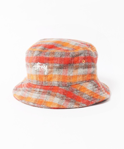 STUSSY クリーム色 バケットハット ステューシー ボア バケット ハット S/M クリーム色 STUSSY