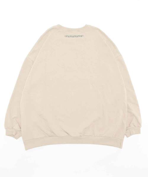 Q（キュー）の「Q刺繍トレーナー（スウェット・レディース・グリーン/ベージュ/ブラック・MEDIUM）」の5枚目の写真