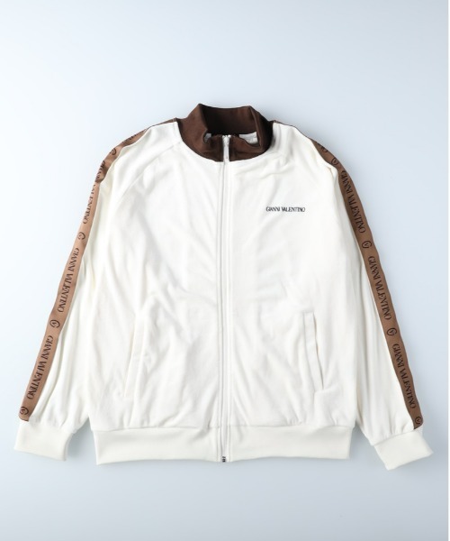 Right-on（ライトオン）の「袖ライントラックジャケット（ジャージ・メンズ・ブラック/ホワイト・XL/L/M）」の2枚目の写真