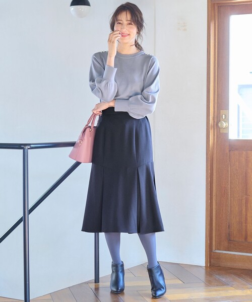 ANY SIS（エニィスィス）の「【洗える】タックマーメイド スカート（スカート・レディース・黄土色系/ブルー系/ローズ系/ネイビー系・0）」の9枚目の写真