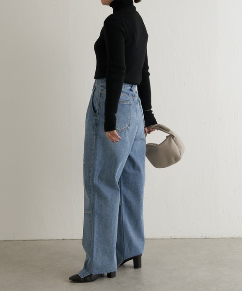 BEARDSLEY（ビアズリー）の「【FRIPIER/フリピエ】タックワイドデニム