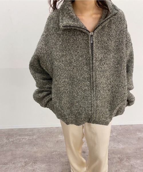 EDIT. FOR LULU（エディットフォールル）の「ツィードジップアップブルゾン（ブルゾン・レディース・チャコールグレー・34/36）」の21枚目の写真