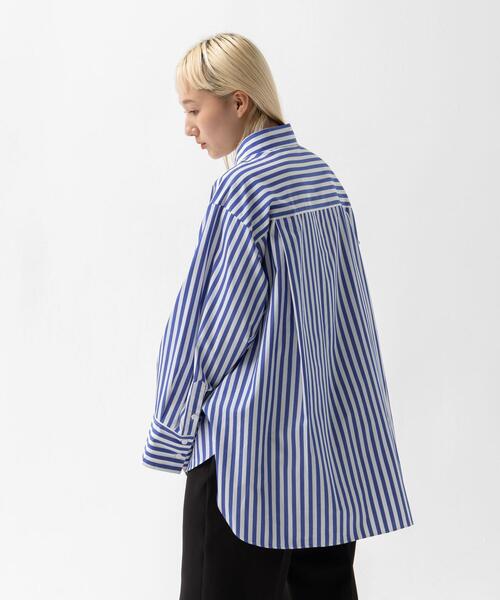 CITEN（シテン）の「＜CITEN＞オーバーサイズドシャツ ストライプ（シャツ/ブラウス・レディース・ロイヤルブルー/パープル・FREE）」の12枚目の写真