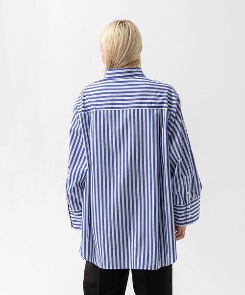 CITEN（シテン）の「＜CITEN＞オーバーサイズドシャツ ストライプ（シャツ/ブラウス・レディース・ロイヤルブルー/パープル・FREE）」の13枚目の写真