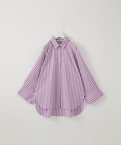 CITEN（シテン）の「＜CITEN＞オーバーサイズドシャツ ストライプ（シャツ/ブラウス・レディース・ロイヤルブルー/パープル・FREE）」の21枚目の写真
