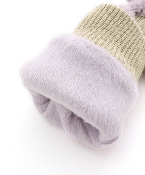algy（アルジー）の「【あったか素材】スマホ対応ボアミトン（手袋・キッズ・チャコール/ラベンダー/アイボリー・FREE）」の6枚目の写真