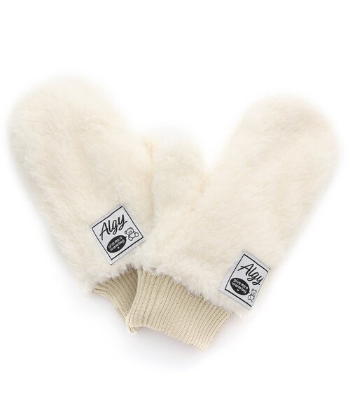 algy（アルジー）の「【あったか素材】スマホ対応ボアミトン（手袋・キッズ・チャコール/ラベンダー/アイボリー・FREE）」の8枚目の写真