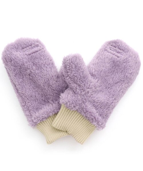 algy（アルジー）の「【あったか素材】スマホ対応ボアミトン（手袋・キッズ・チャコール/ラベンダー/アイボリー・FREE）」の11枚目の写真