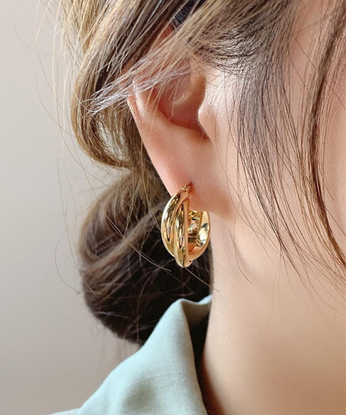 Burner(バーナー)の「【OKUOKU 0909】フープピアス / デザインピアス oku-pierce-684235608229-89(ピアス(両耳用)・レディース・B/A・FREE)」の1枚目の写真