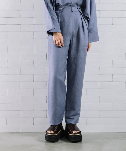 MARECHAL TERRE(マルシャルテル)の「リネンパンツ(その他パンツ・レディース・グリーン系/ラベンダー/ネイビー/ベージュ・SMALL/MEDIUM)」の4枚目の写真