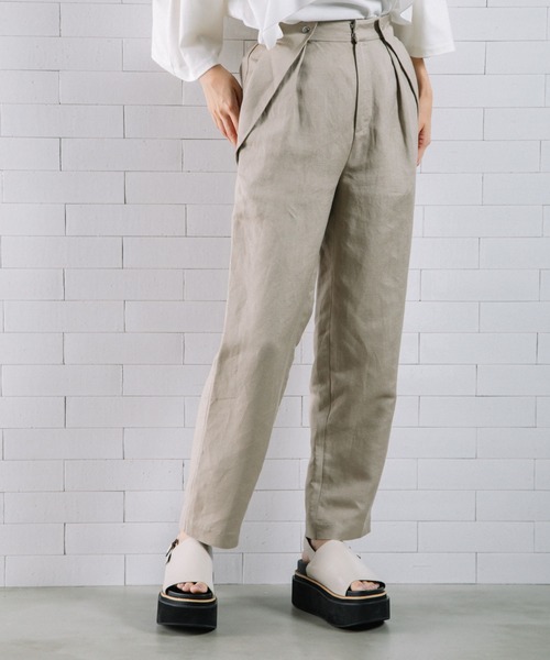 MARECHAL TERRE(マルシャルテル)の「リネンパンツ(その他パンツ・レディース・グリーン系/ラベンダー/ネイビー/ベージュ・SMALL/MEDIUM)」の2枚目の写真
