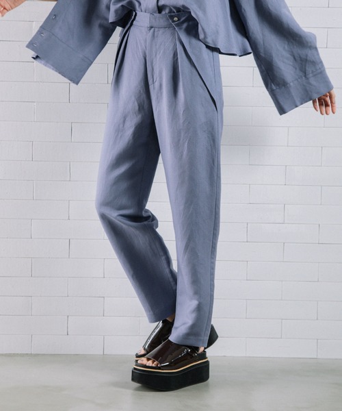 MARECHAL TERRE(マルシャルテル)の「リネンパンツ(その他パンツ・レディース・グリーン系/ラベンダー/ネイビー/ベージュ・SMALL/MEDIUM)」の5枚目の写真