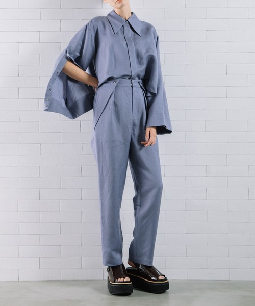 MARECHAL TERRE(マルシャルテル)の「リネンパンツ(その他パンツ・レディース・グリーン系/ラベンダー/ネイビー/ベージュ・SMALL/MEDIUM)」の6枚目の写真