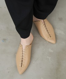 Aunt Marie's | レースアップポインテッドフラットミュール / フラットシューズ(サンダル)