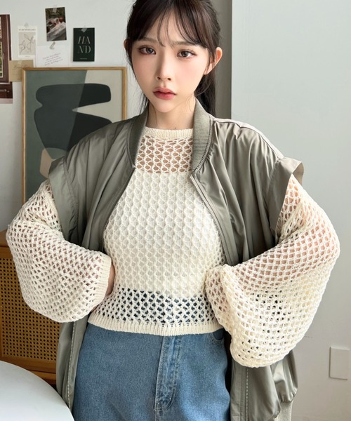moment+(モーメントプラス)の「中綿入りオーバーサイズMA-1(MA-1・レディース・アイボリー/ブラック/カーキ・M/L)」の8枚目の写真