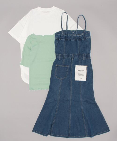 vis-`a-vis（ビサビ）の「【WEB限定】マーメイドジャンパースカート×袖パールトップスのレディーコーデセット（ジャンパースカート・レディース・その他/その他2/その他3・M）」の16枚目の写真