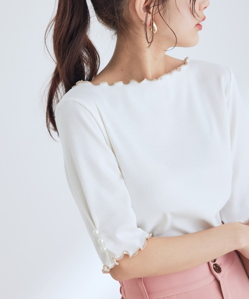 vis-`a-vis（ビサビ）の「【WEB限定】マーメイドジャンパースカート×袖パールトップスのレディーコーデセット（ジャンパースカート・レディース・その他/その他2/その他3・M）」の5枚目の写真