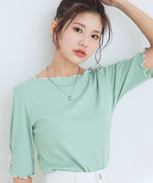 vis-`a-vis（ビサビ）の「【WEB限定】マーメイドジャンパースカート×袖パールトップスのレディーコーデセット（ジャンパースカート・レディース・その他/その他2/その他3・M）」の10枚目の写真