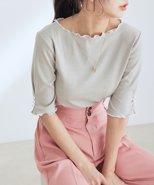 vis-`a-vis（ビサビ）の「【WEB限定】マーメイドジャンパースカート×袖パールトップスのレディーコーデセット（ジャンパースカート・レディース・その他/その他2/その他3・M）」の12枚目の写真