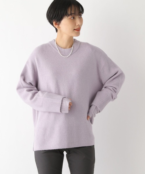 LEPSIM（レプシィム）の「7ゲージアームウォーマー付きニット　182208（ニット/セーター・レディース・ブラウン/ライトパープル・FREE）」の7枚目の写真