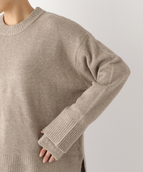 LEPSIM（レプシィム）の「7ゲージアームウォーマー付きニット　182208（ニット/セーター・レディース・ブラウン/ライトパープル・FREE）」の12枚目の写真