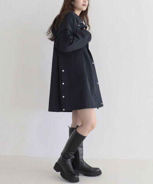 fredy emue（フレディエミュ）の「2WAYフーディミディ丈ブルゾン（ブルゾン・レディース・ネイビー/オフホワイト/カーキ・38）」の6枚目の写真