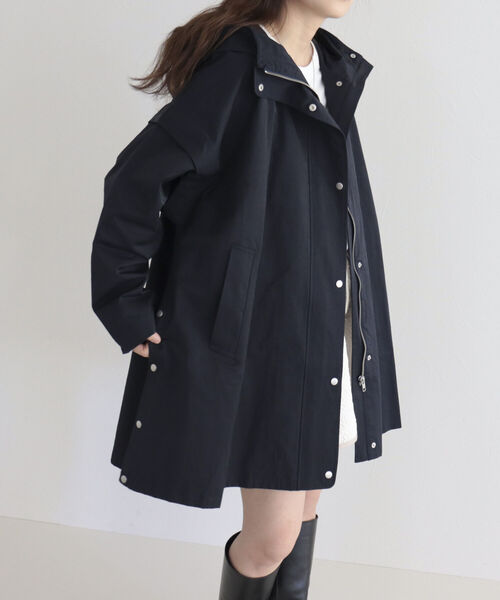 fredy emue（フレディエミュ）の「2WAYフーディミディ丈ブルゾン（ブルゾン・レディース・ネイビー/オフホワイト/カーキ・38）」の9枚目の写真