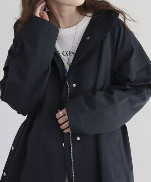 fredy emue（フレディエミュ）の「2WAYフーディミディ丈ブルゾン（ブルゾン・レディース・ネイビー/オフホワイト/カーキ・38）」の14枚目の写真