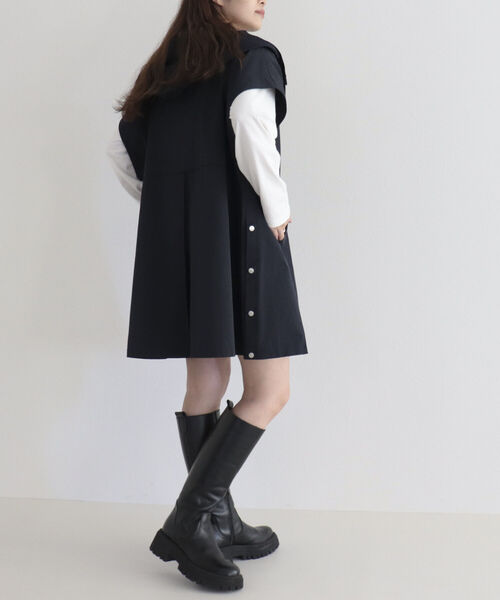 fredy emue（フレディエミュ）の「2WAYフーディミディ丈ブルゾン（ブルゾン・レディース・ネイビー/オフホワイト/カーキ・38）」の17枚目の写真