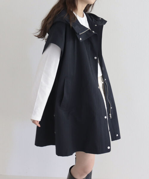 fredy emue（フレディエミュ）の「2WAYフーディミディ丈ブルゾン（ブルゾン・レディース・ネイビー/オフホワイト/カーキ・38）」の20枚目の写真