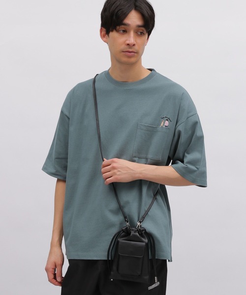 LAKOLE（ラコレ）の「2WAY巾着ショルダーバッグ / 177620（ショルダーバッグ・メンズ・グリーン/ブラック/アイボリー・FREE）」の2枚目の写真