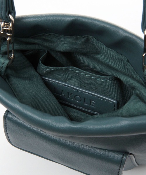 LAKOLE（ラコレ）の「2WAY巾着ショルダーバッグ / 177620（ショルダーバッグ・メンズ・グリーン/ブラック/アイボリー・FREE）」の16枚目の写真