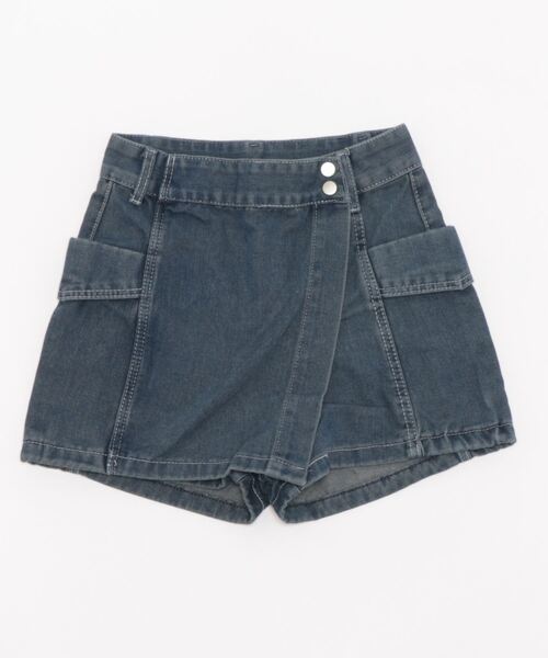 meJane（ミージェーン）の「ハイウエストデニムラップスカパン（デニムスカート・レディース・ブルー/スミクロ・S/M/L）」の17枚目の写真