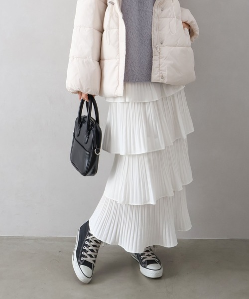 セール】プリーツティアードフリルロングスカート（スカート）｜SpRay